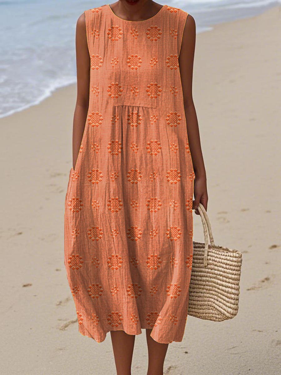 Orlaith – Sleeveless Dress with Pockets