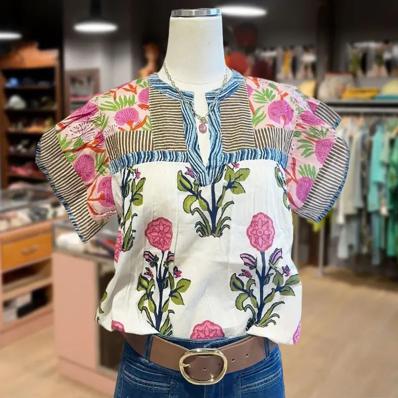 Orla – Embroidered Boho Blouse