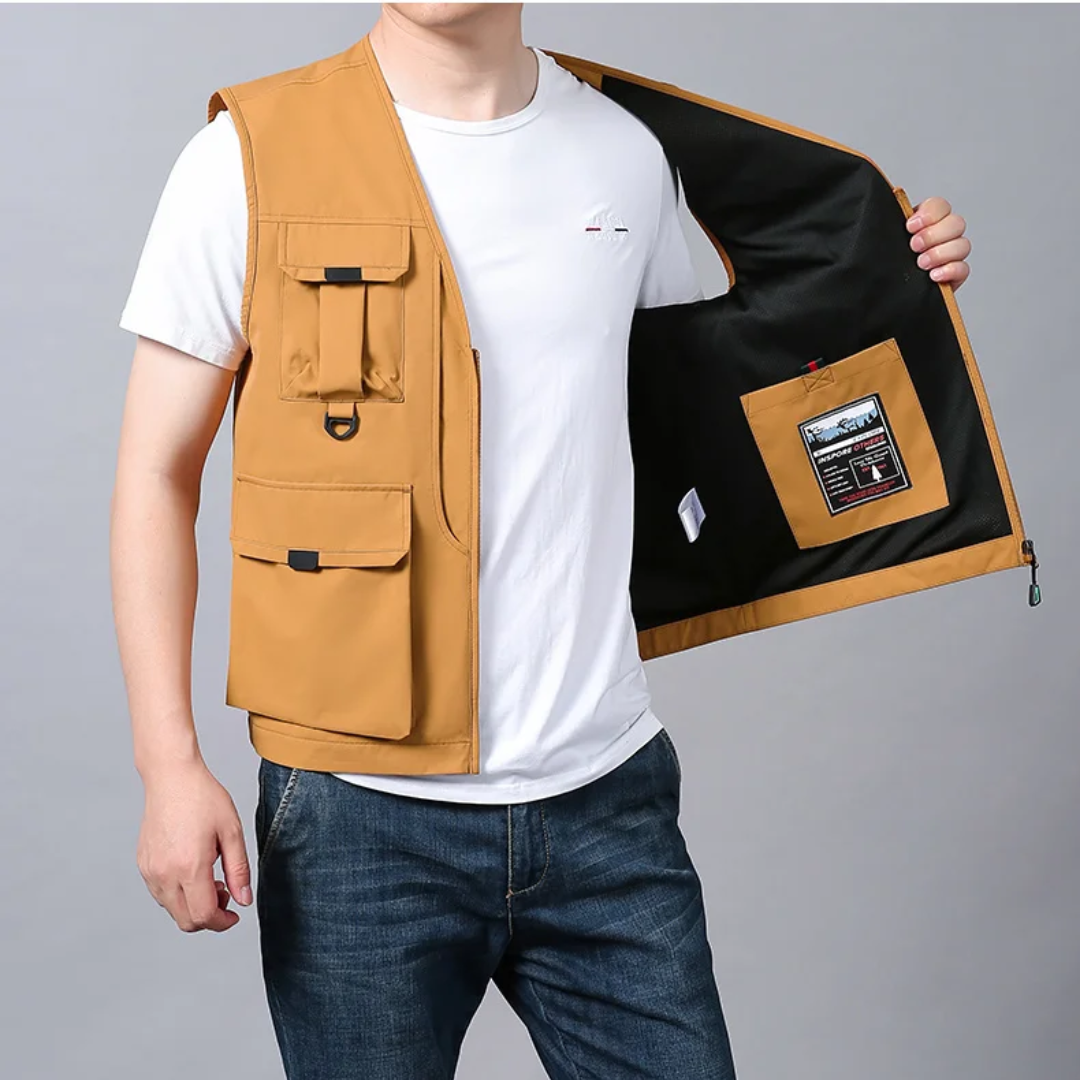 Lorcan – Multi-Pocket Breathable Outdoor Cargo Gilet