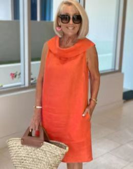Clíodhna – Draped Neck Shift Dress