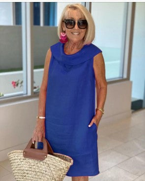 Clíodhna – Draped Neck Shift Dress