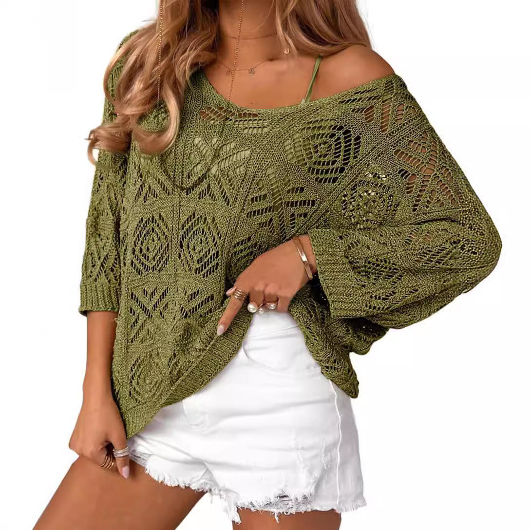 Muireann – Crochet Knit Pullover