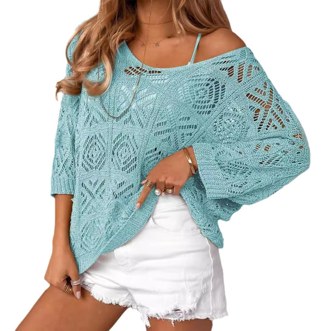Muireann – Crochet Knit Pullover