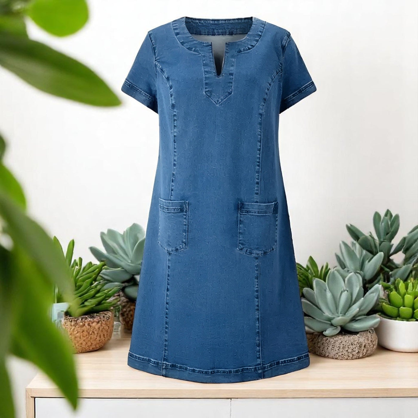 Keeva – Casual Denim-Style Dress