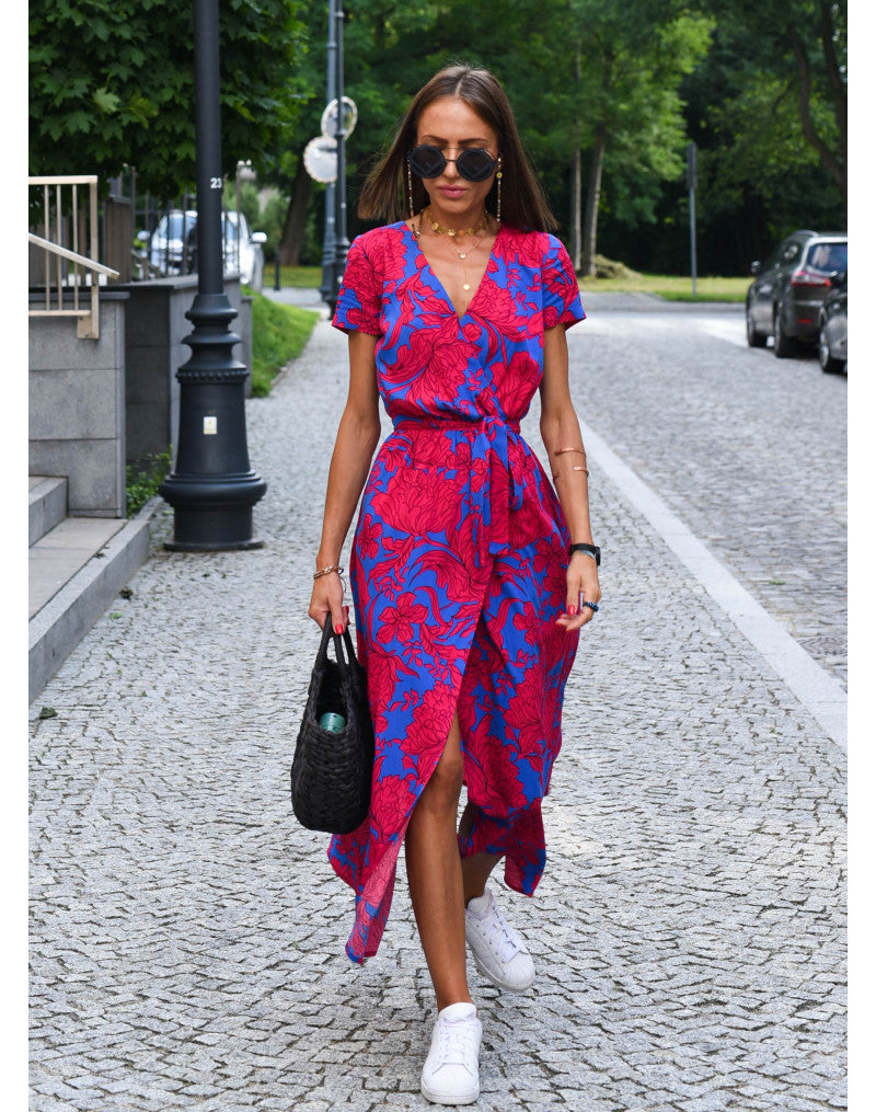 Aoife – Floral Wrap Midi Dress