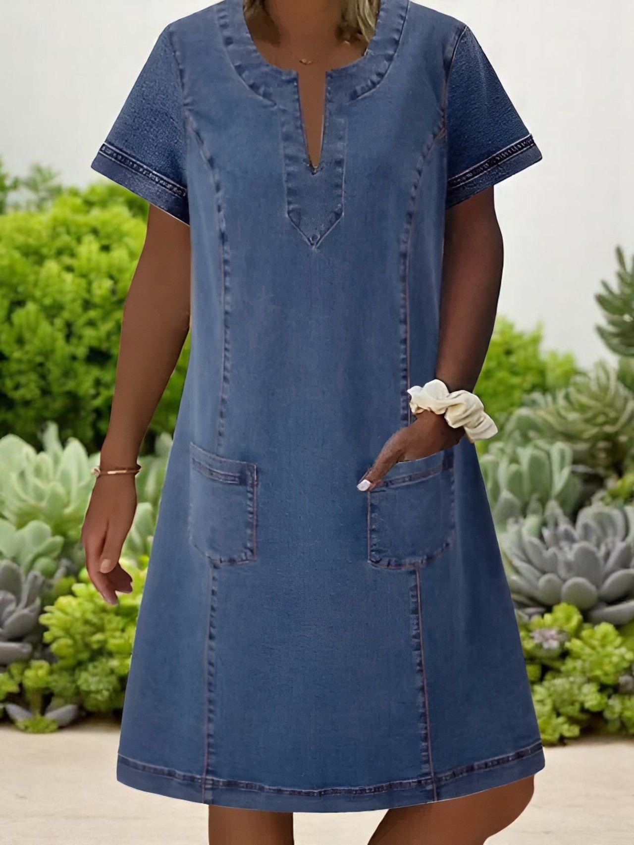 Keeva – Casual Denim-Style Dress