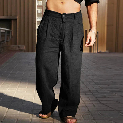 Odhrán – Wide Leg Linen Trousers