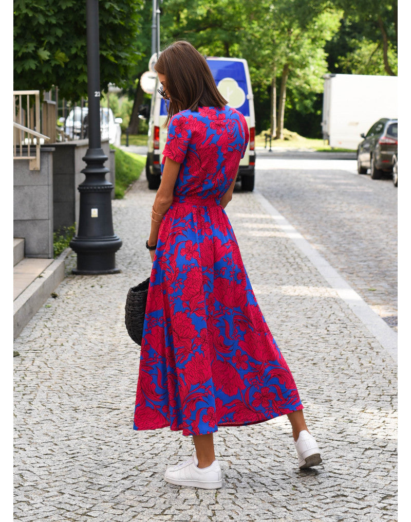 Aoife – Floral Wrap Midi Dress