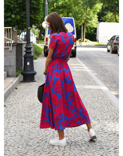 Aoife – Floral Wrap Midi Dress