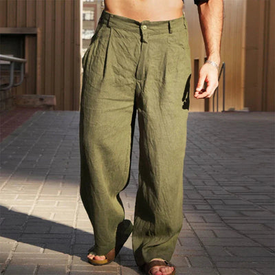 Odhrán – Wide Leg Linen Trousers