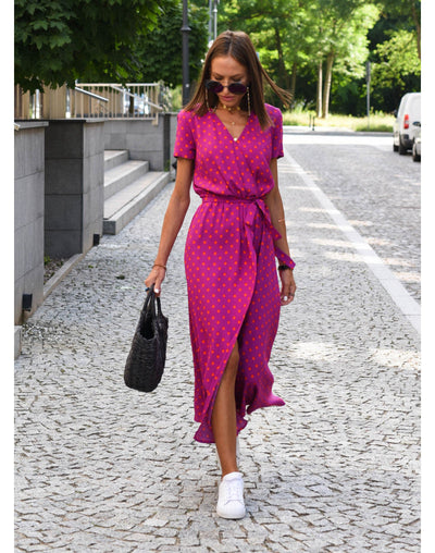 Aoife – Floral Wrap Midi Dress