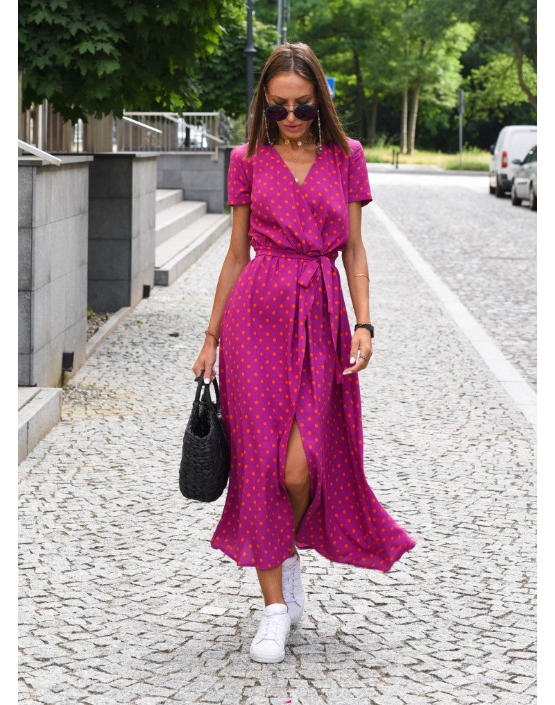 Aoife – Floral Wrap Midi Dress