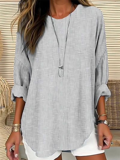Neasa – Relaxed Striped Tunic Top