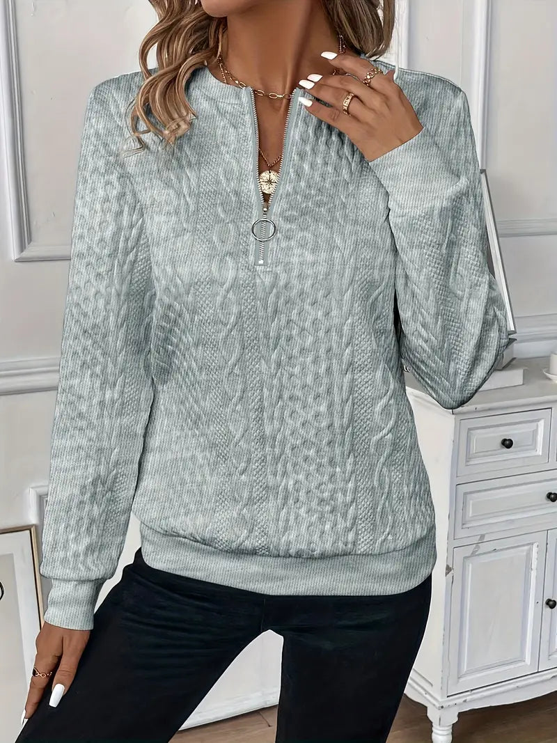 Deirdre – Soft Zip Sweater