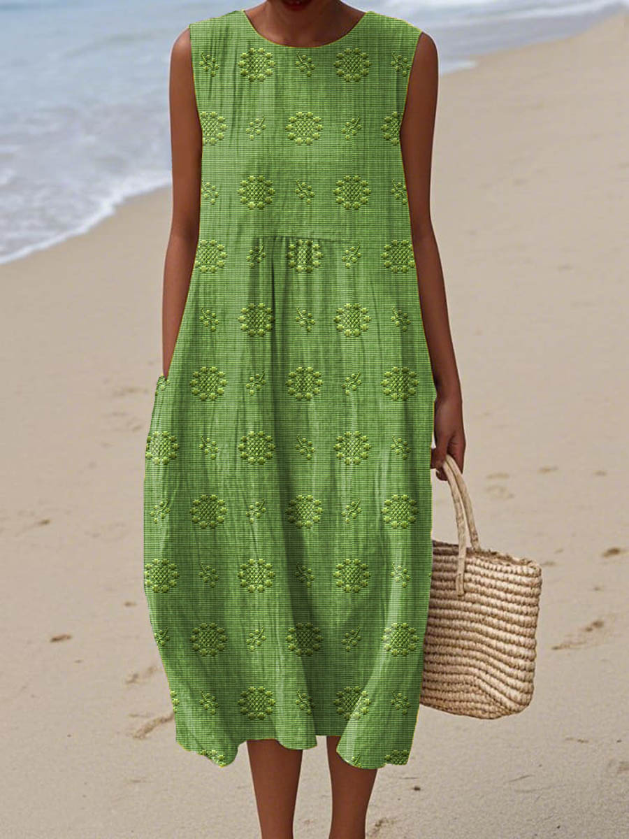Orlaith – Sleeveless Dress with Pockets