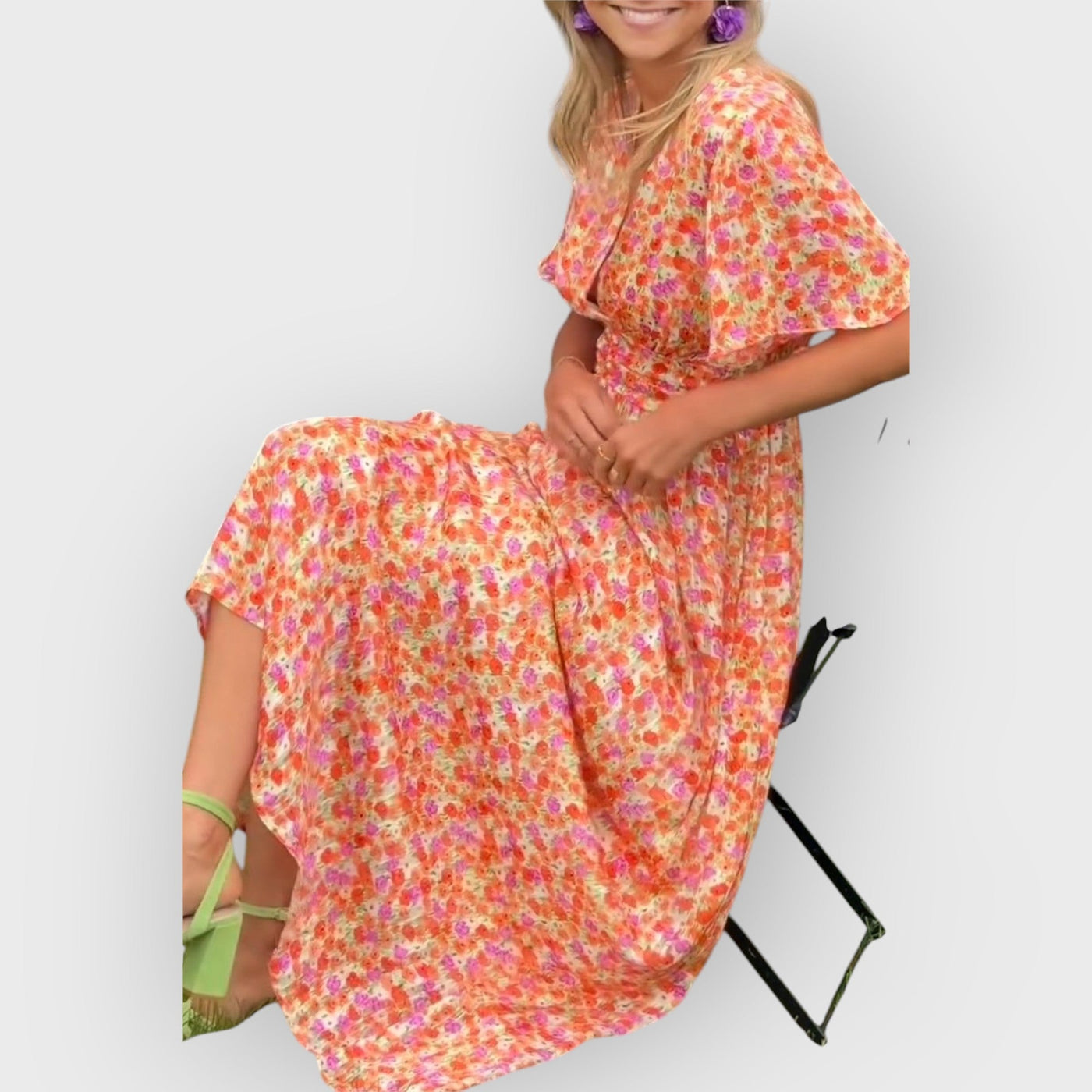 Aisling – V-Neck Maxi Dress